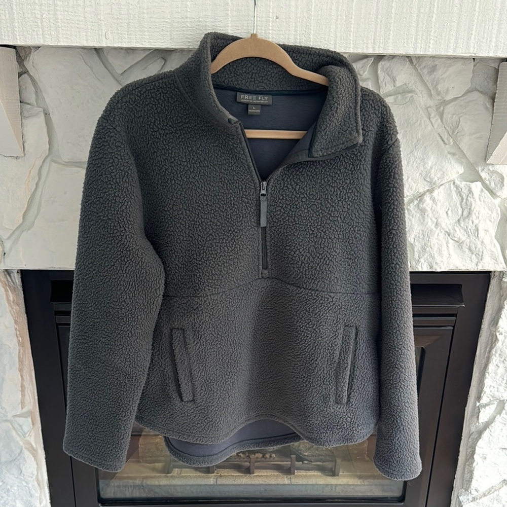Free fly Charcoal Fleece Quarter-Zip Jacket